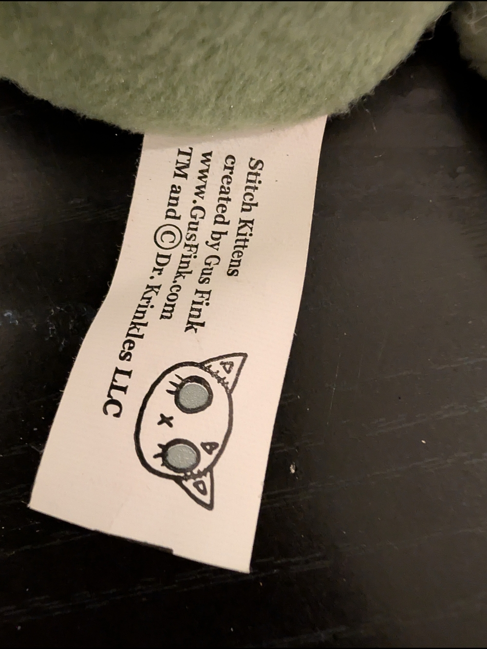 Herb Cumberflop Stitch Kittens by Gus Fink - green zombie cat plush - Picture 7 of 8
